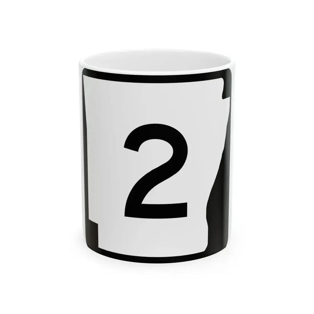 Arkansas 2 (Arkansas) (Road Sign) White Coffee Mug 11oz - Go Mug Yourself