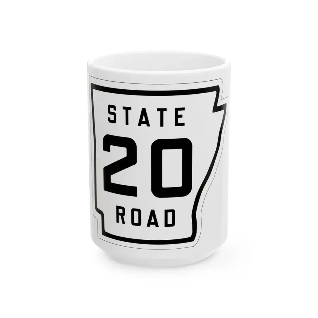 Arkansas 20 1926 (Arkansas) (Road Sign) White Coffee Mug - Go Mug Yourself