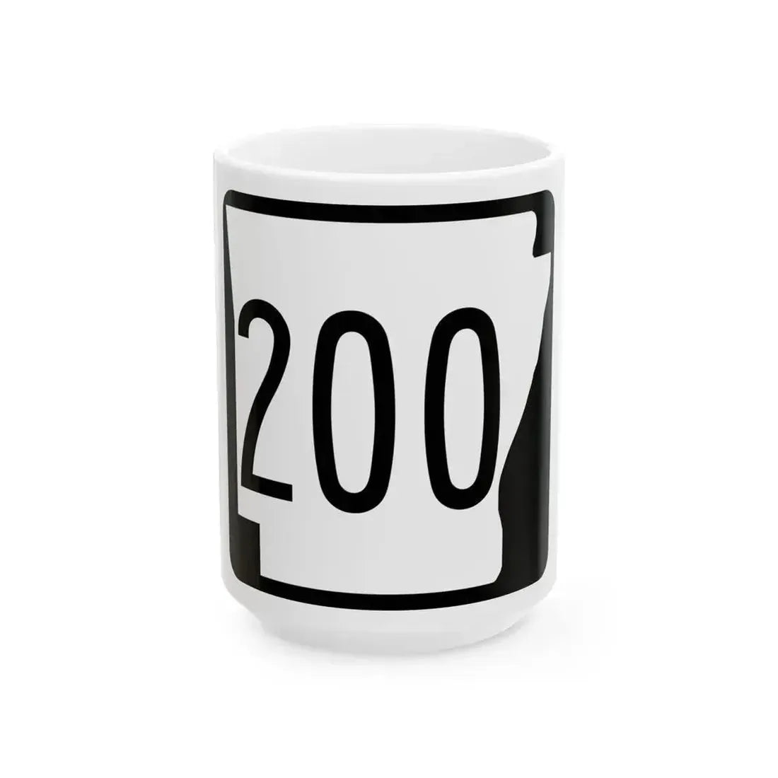Arkansas 200 1970 (Arkansas) (Road Sign) White Coffee Mug 15oz - Go Mug Yourself