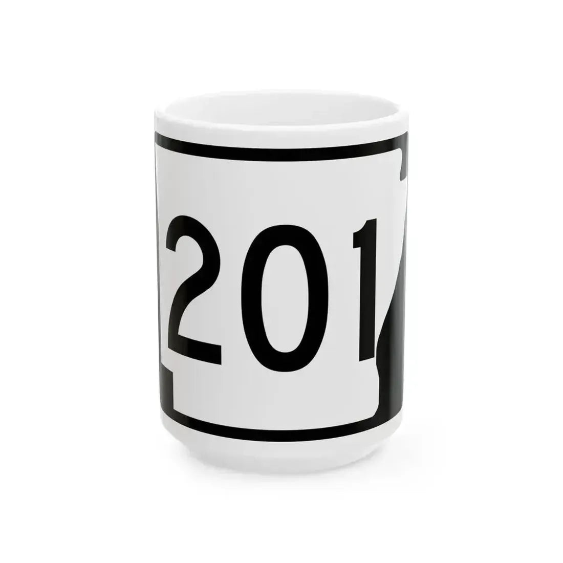 Arkansas 201 (Arkansas) (Road Sign) White Coffee Mug 15oz - Go Mug Yourself