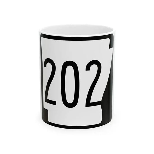 Arkansas 202 1970 (Arkansas) (Road Sign) White Coffee Mug 11oz - Go Mug Yourself