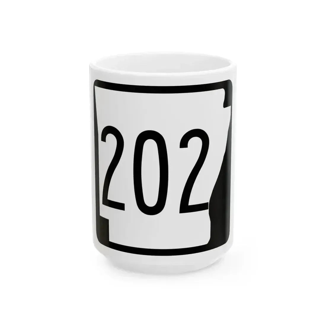 Arkansas 202 1970 (Arkansas) (Road Sign) White Coffee Mug 15oz - Go Mug Yourself
