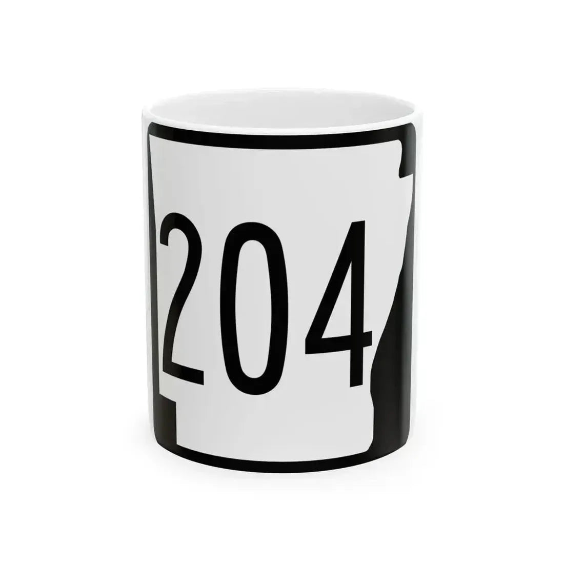 Arkansas 204 1970 (Arkansas) (Road Sign) White Coffee Mug 11oz - Go Mug Yourself
