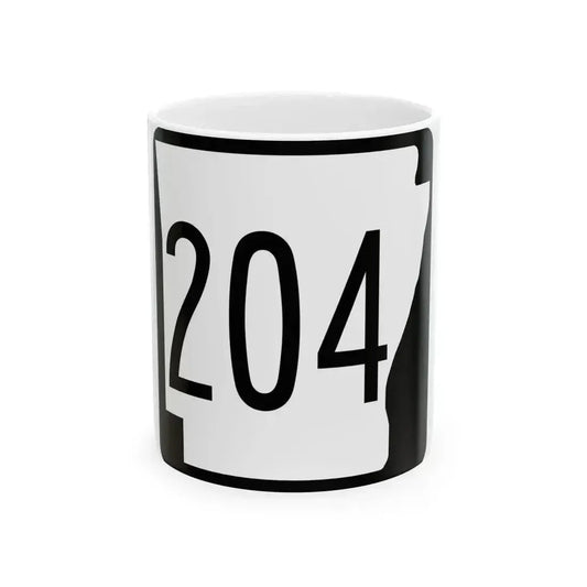 Arkansas 204 1970 (Arkansas) (Road Sign) White Coffee Mug 11oz - Go Mug Yourself
