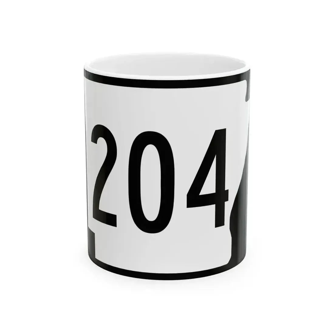 Arkansas 204 (Arkansas) (Road Sign) White Coffee Mug 11oz - Go Mug Yourself