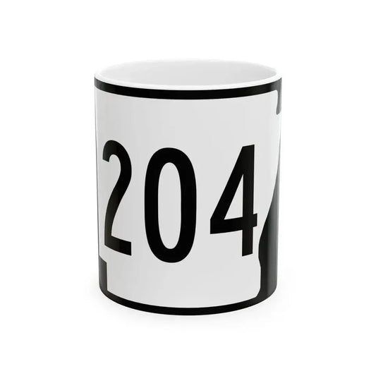 Arkansas 204 (Arkansas) (Road Sign) White Coffee Mug 11oz - Go Mug Yourself