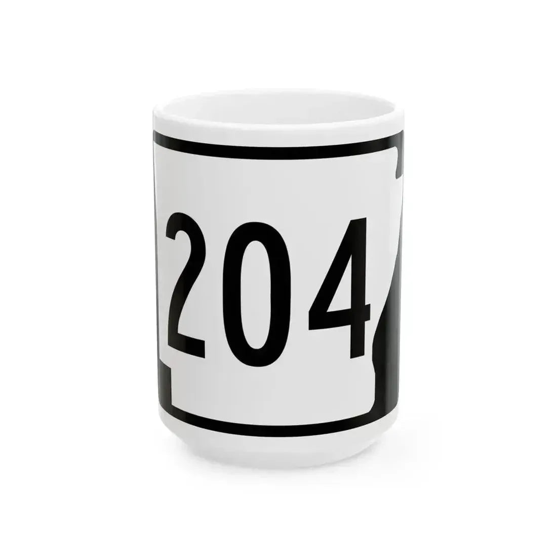 Arkansas 204 (Arkansas) (Road Sign) White Coffee Mug 15oz - Go Mug Yourself