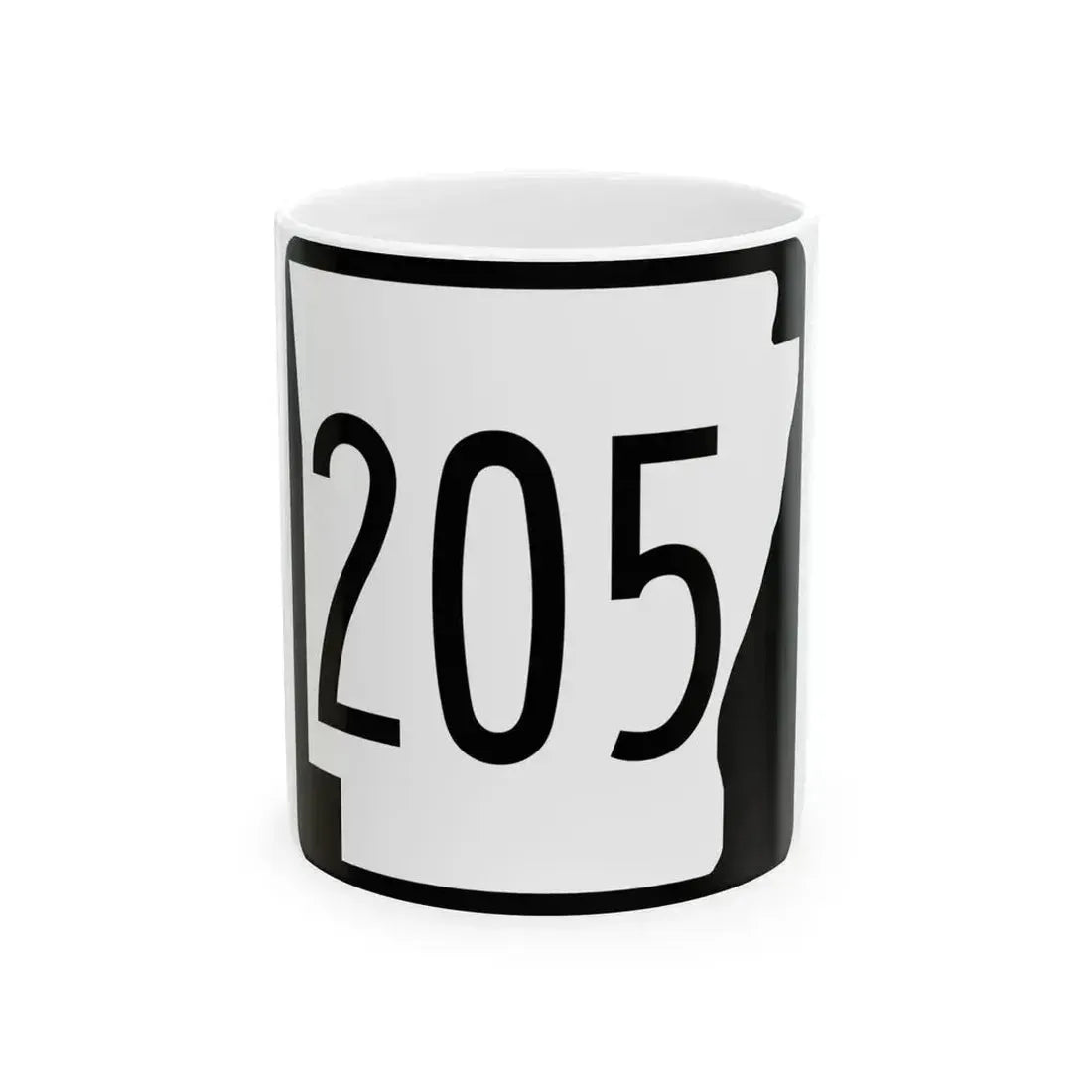 Arkansas 205 1970 (Arkansas) (Road Sign) White Coffee Mug 11oz - Go Mug Yourself