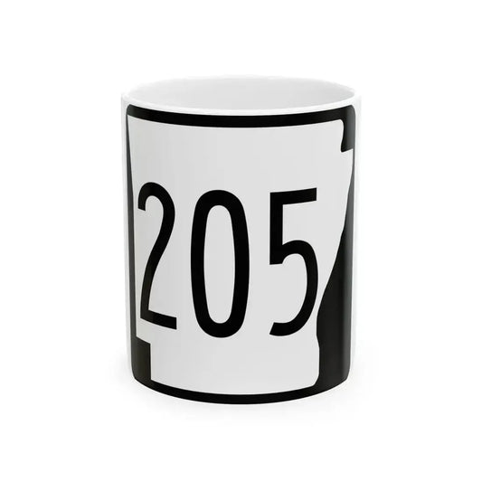 Arkansas 205 1970 (Arkansas) (Road Sign) White Coffee Mug 11oz - Go Mug Yourself