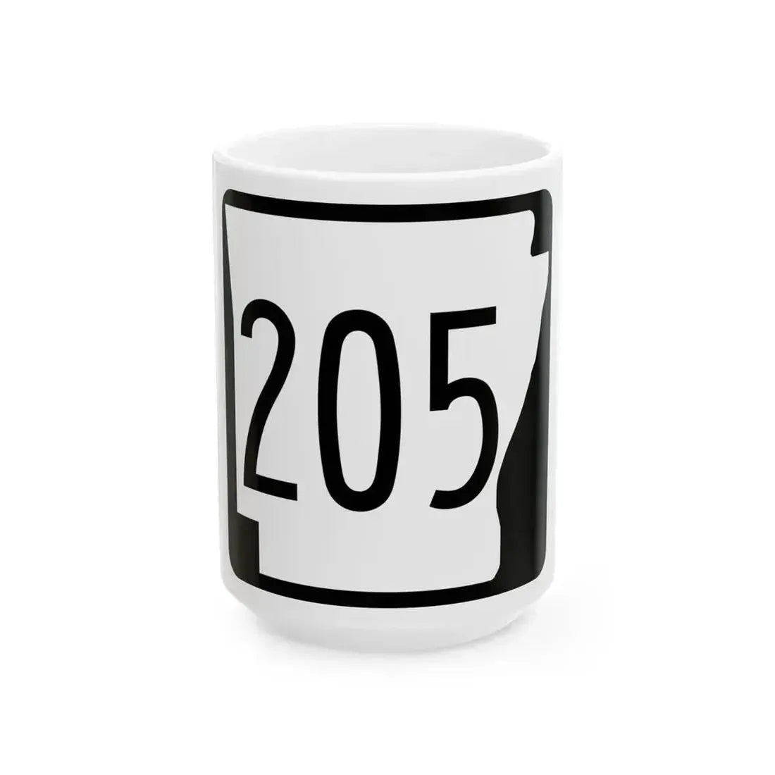 Arkansas 205 1970 (Arkansas) (Road Sign) White Coffee Mug 15oz - Go Mug Yourself