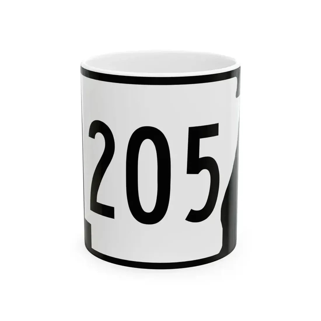 Arkansas 205 (Arkansas) (Road Sign) White Coffee Mug 11oz - Go Mug Yourself