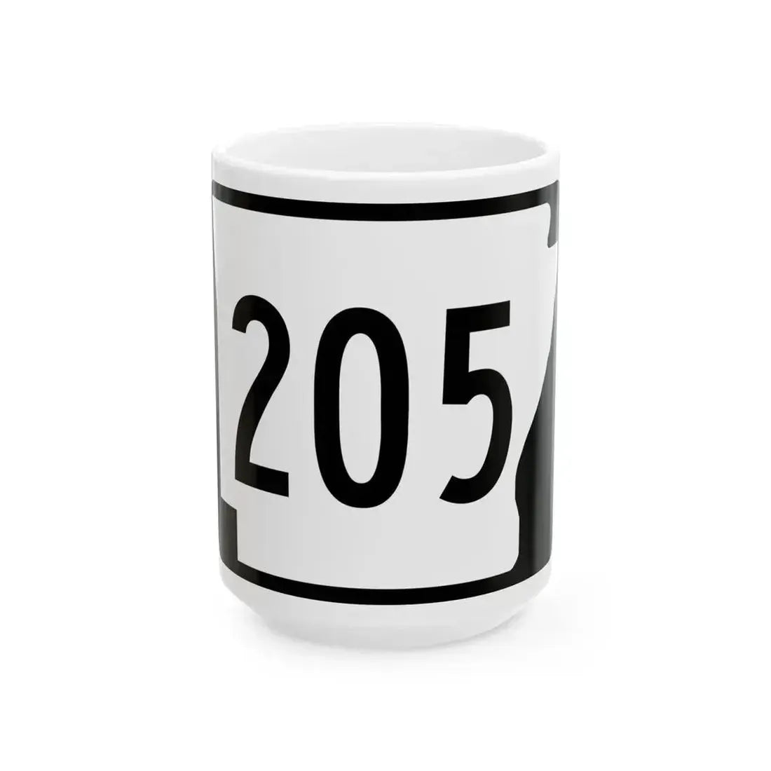 Arkansas 205 (Arkansas) (Road Sign) White Coffee Mug 15oz - Go Mug Yourself