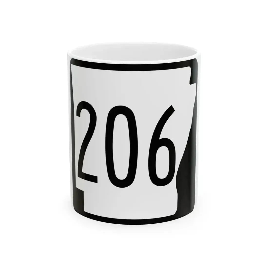 Arkansas 206 1970 (Arkansas) (Road Sign) White Coffee Mug 11oz - Go Mug Yourself