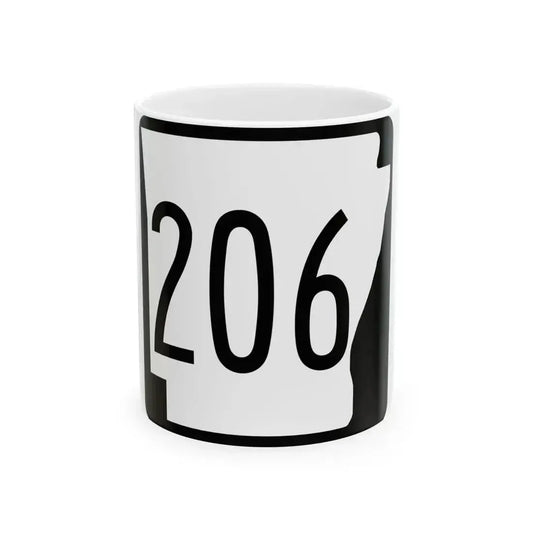 Arkansas 206 1970 (Arkansas) (Road Sign) White Coffee Mug 11oz - Go Mug Yourself
