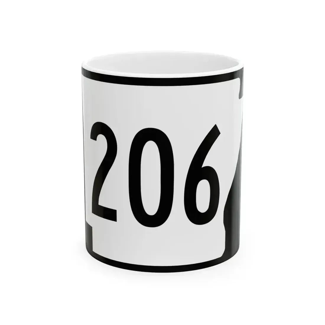 Arkansas 206 (Arkansas) (Road Sign) White Coffee Mug 11oz - Go Mug Yourself