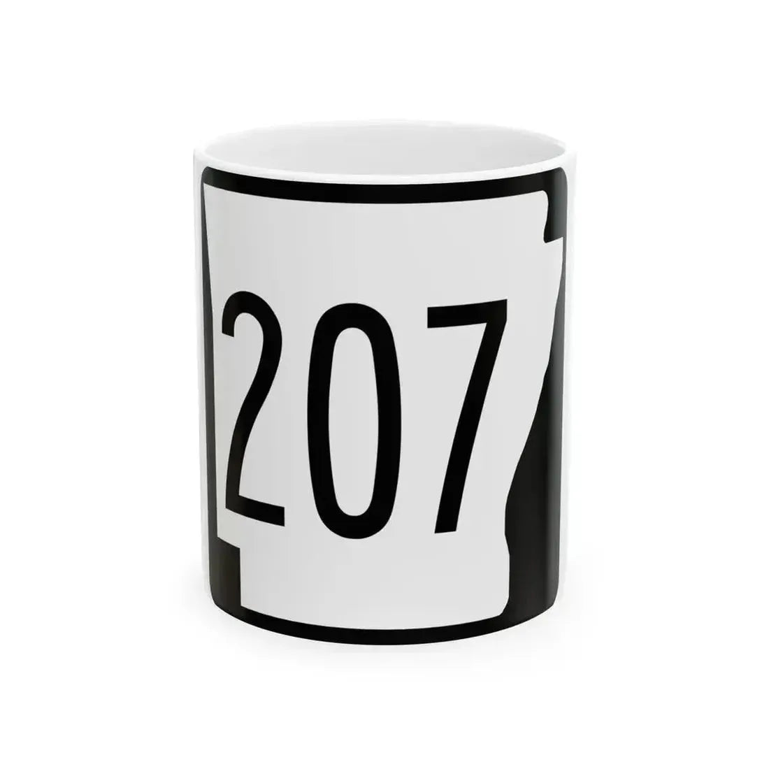 Arkansas 207 1970 (Arkansas) (Road Sign) White Coffee Mug 11oz - Go Mug Yourself
