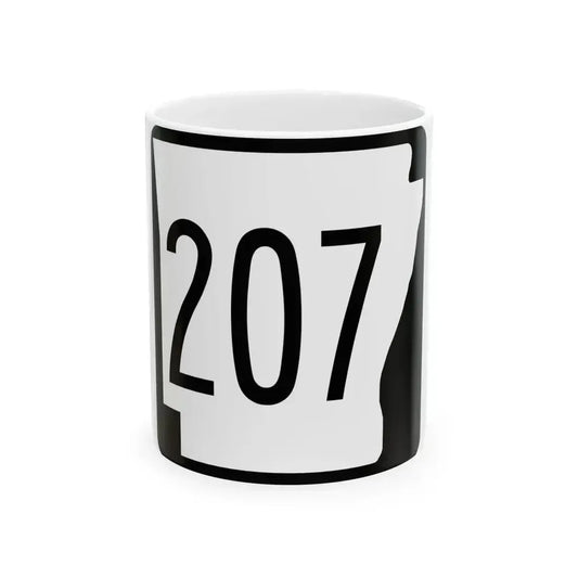 Arkansas 207 1970 (Arkansas) (Road Sign) White Coffee Mug 11oz - Go Mug Yourself