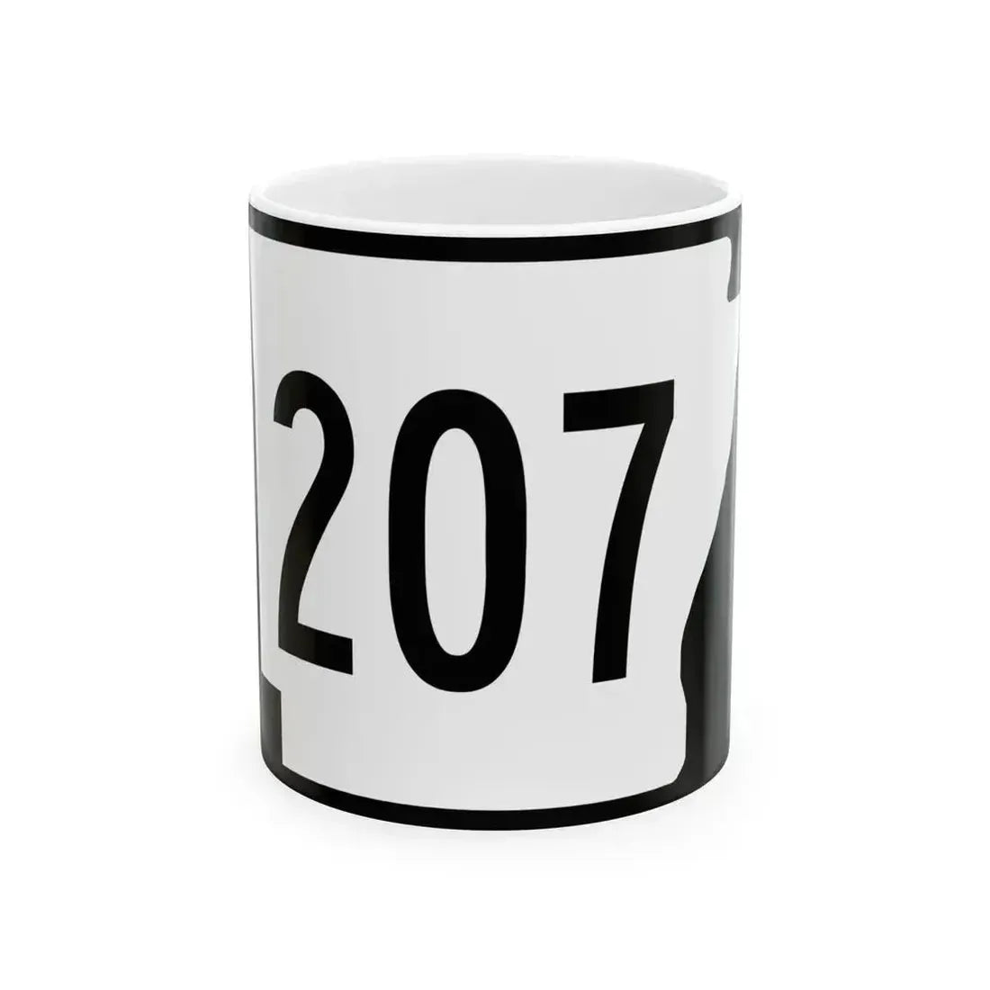 Arkansas 207 (Arkansas) (Road Sign) White Coffee Mug 11oz - Go Mug Yourself