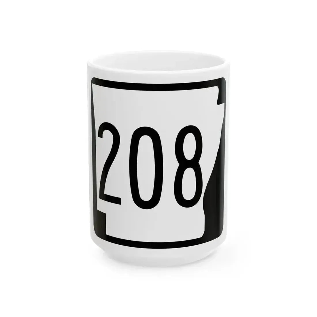Arkansas 208 1970 (Arkansas) (Road Sign) White Coffee Mug - Go Mug Yourself