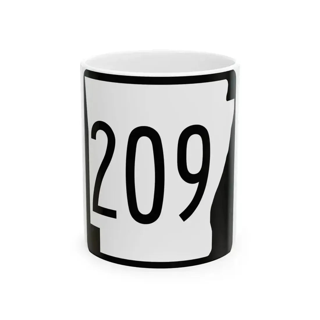 Arkansas 209 1970 (Arkansas) (Road Sign) White Coffee Mug 11oz - Go Mug Yourself