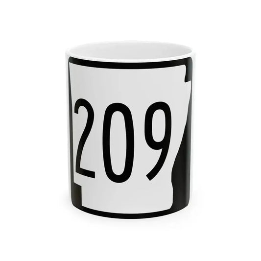 Arkansas 209 1970 (Arkansas) (Road Sign) White Coffee Mug 11oz - Go Mug Yourself