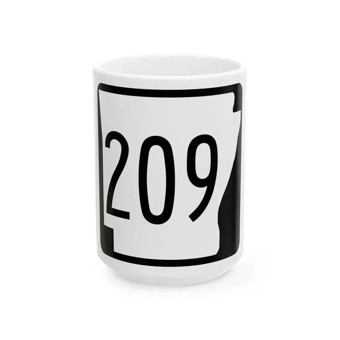 Arkansas 209 1970 (Arkansas) (Road Sign) White Coffee Mug 15oz - Go Mug Yourself