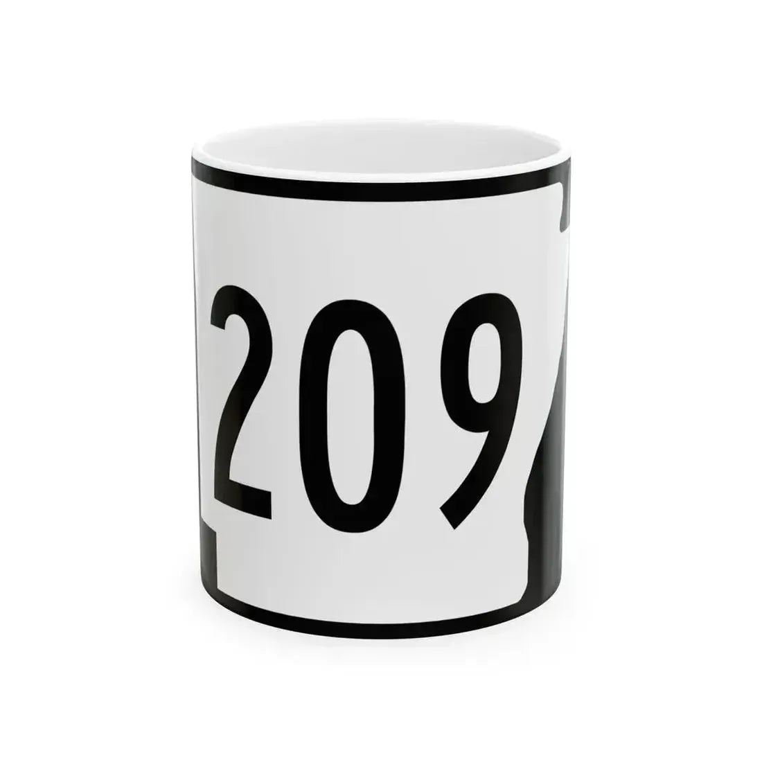 Arkansas 209 (Arkansas) (Road Sign) White Coffee Mug 11oz - Go Mug Yourself