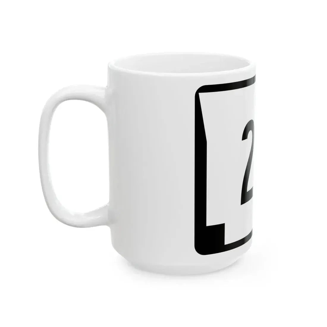 Arkansas 20S (Arkansas) (Road Sign) White Coffee Mug - Go Mug Yourself
