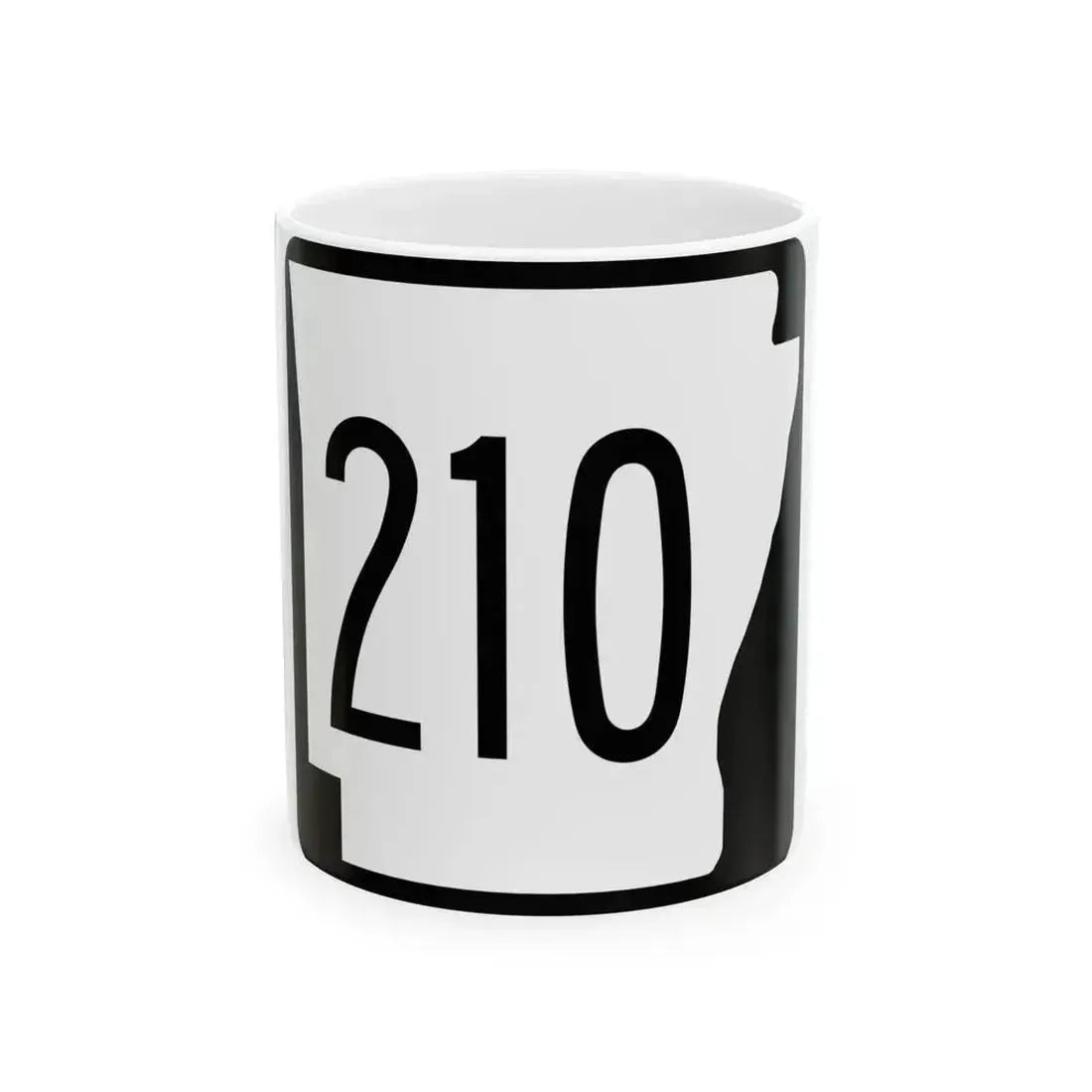 Arkansas 210 1970 (Arkansas) (Road Sign) White Coffee Mug 11oz - Go Mug Yourself