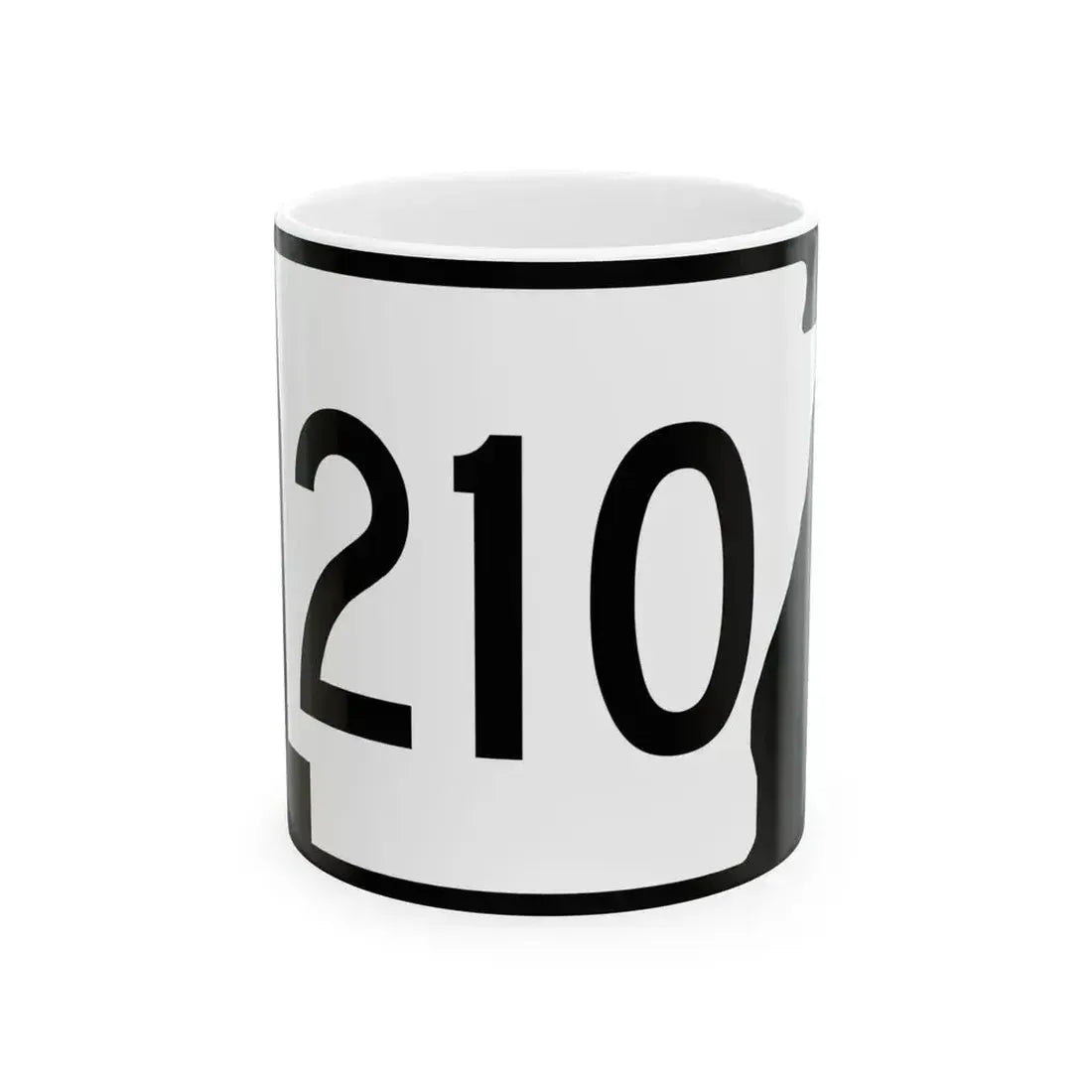 Arkansas 210 (Arkansas) (Road Sign) White Coffee Mug 11oz - Go Mug Yourself