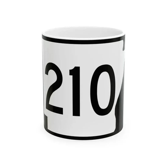 Arkansas 210 (Arkansas) (Road Sign) White Coffee Mug 11oz - Go Mug Yourself