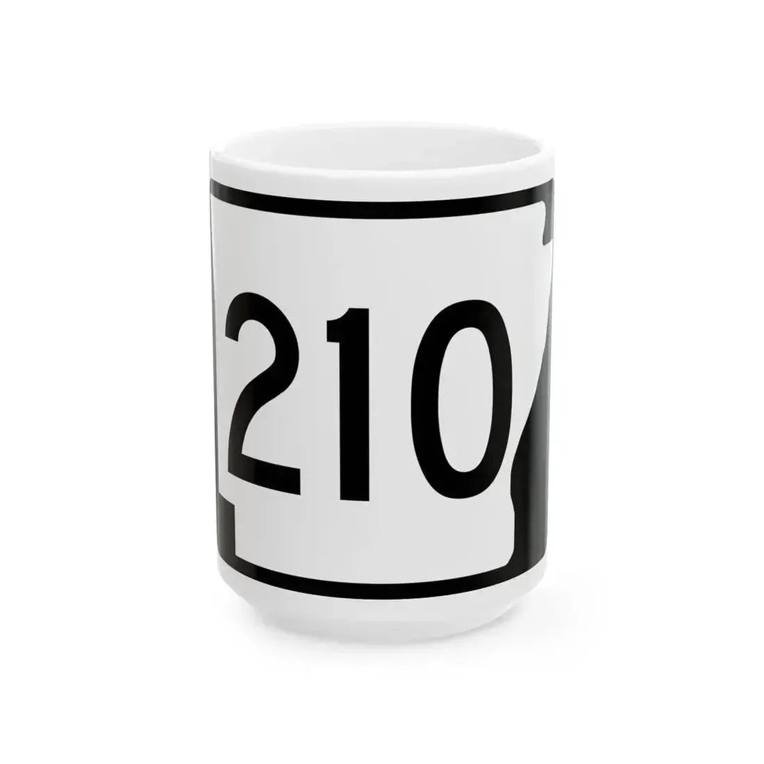 Arkansas 210 (Arkansas) (Road Sign) White Coffee Mug 15oz - Go Mug Yourself