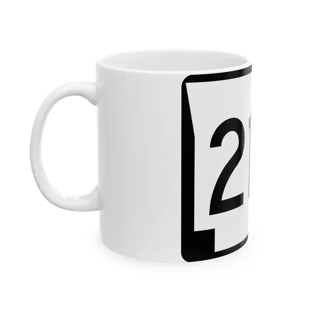 Arkansas 210 (Arkansas) (Road Sign) White Coffee Mug - Go Mug Yourself