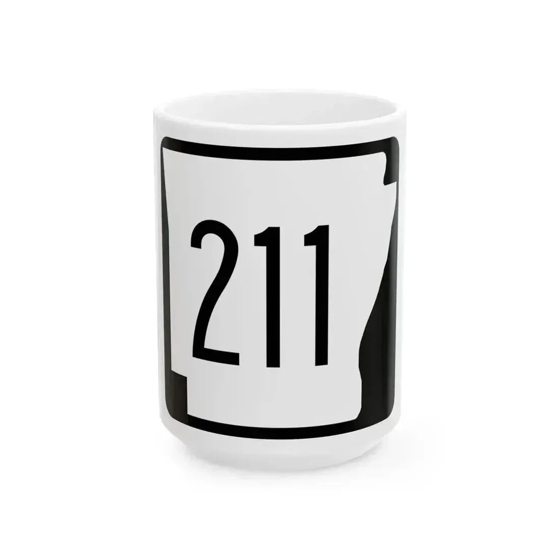 Arkansas 211 1970 (Arkansas) (Road Sign) White Coffee Mug - Go Mug Yourself