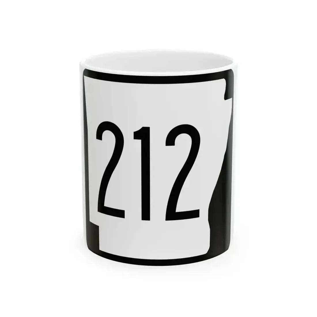 Arkansas 212 1970 (Arkansas) (Road Sign) White Coffee Mug 11oz - Go Mug Yourself