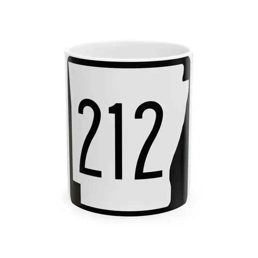 Arkansas 212 1970 (Arkansas) (Road Sign) White Coffee Mug 11oz - Go Mug Yourself