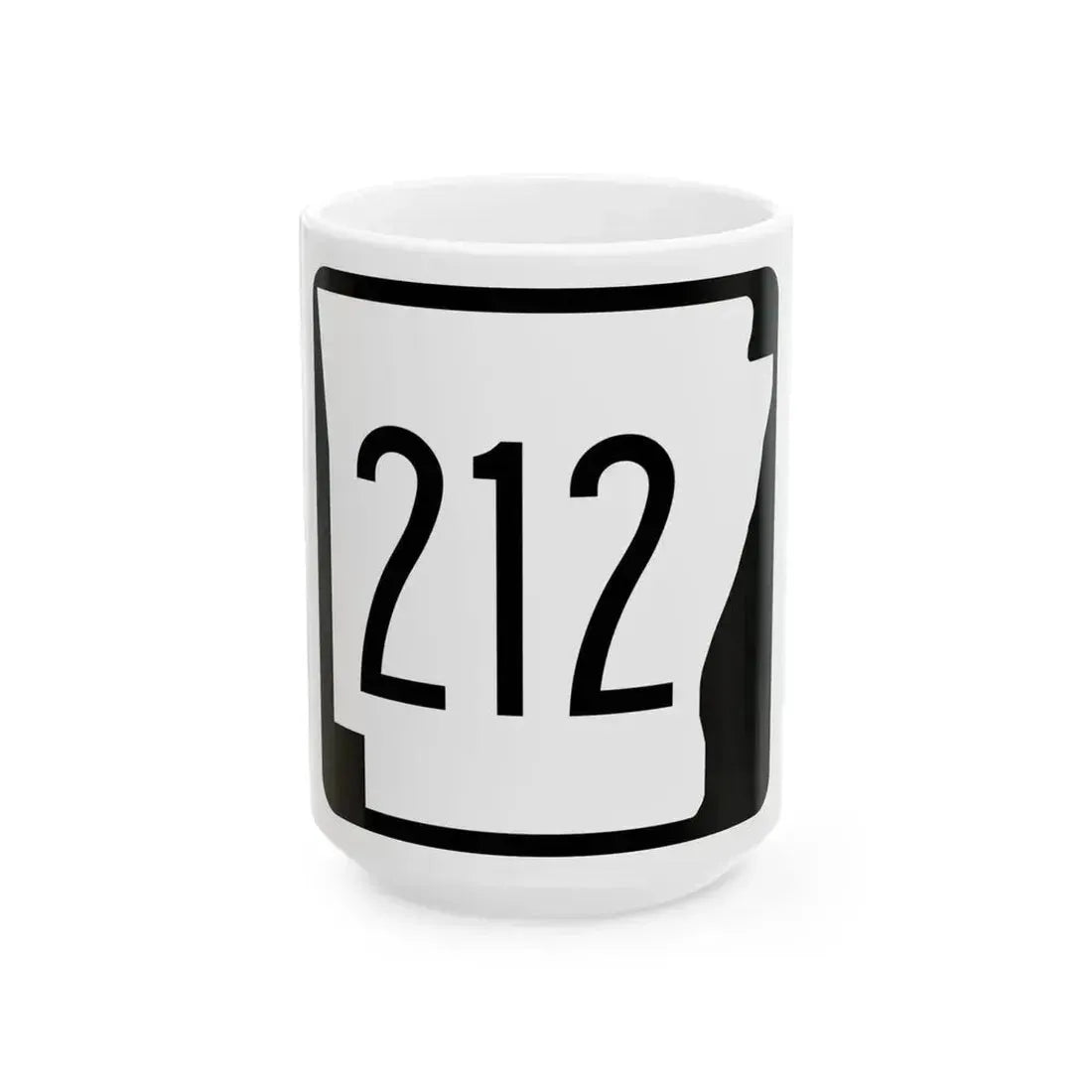 Arkansas 212 1970 (Arkansas) (Road Sign) White Coffee Mug 15oz - Go Mug Yourself