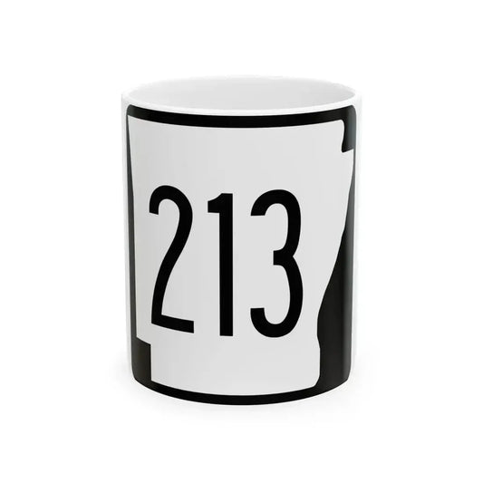 Arkansas 213 1970 (Arkansas) (Road Sign) White Coffee Mug 11oz - Go Mug Yourself
