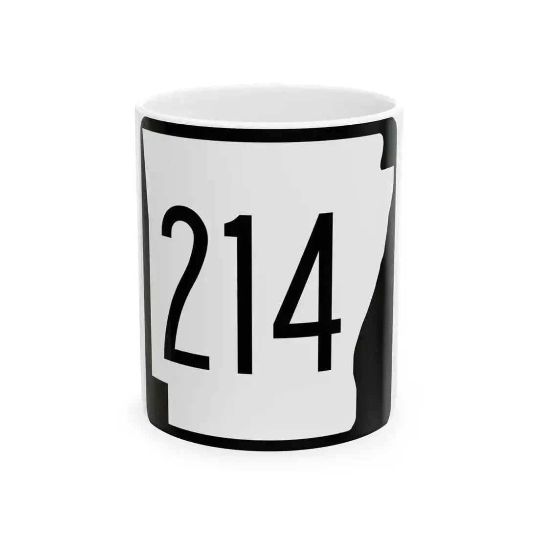 Arkansas 214 1970 (Arkansas) (Road Sign) White Coffee Mug 11oz - Go Mug Yourself