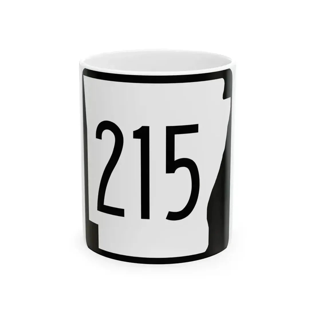 Arkansas 215 1970 (Arkansas) (Road Sign) White Coffee Mug 11oz - Go Mug Yourself