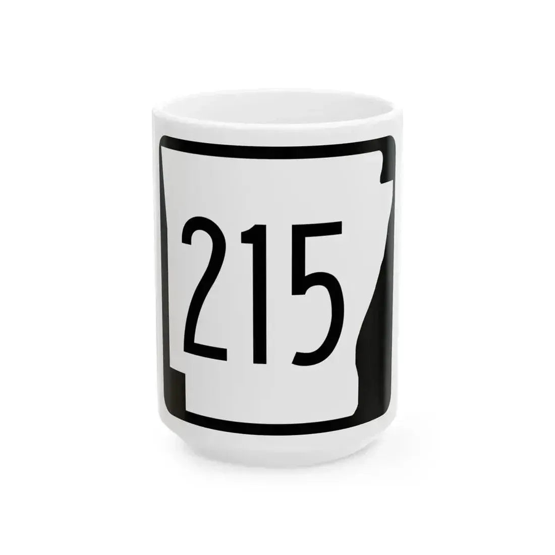 Arkansas 215 1970 (Arkansas) (Road Sign) White Coffee Mug 15oz - Go Mug Yourself