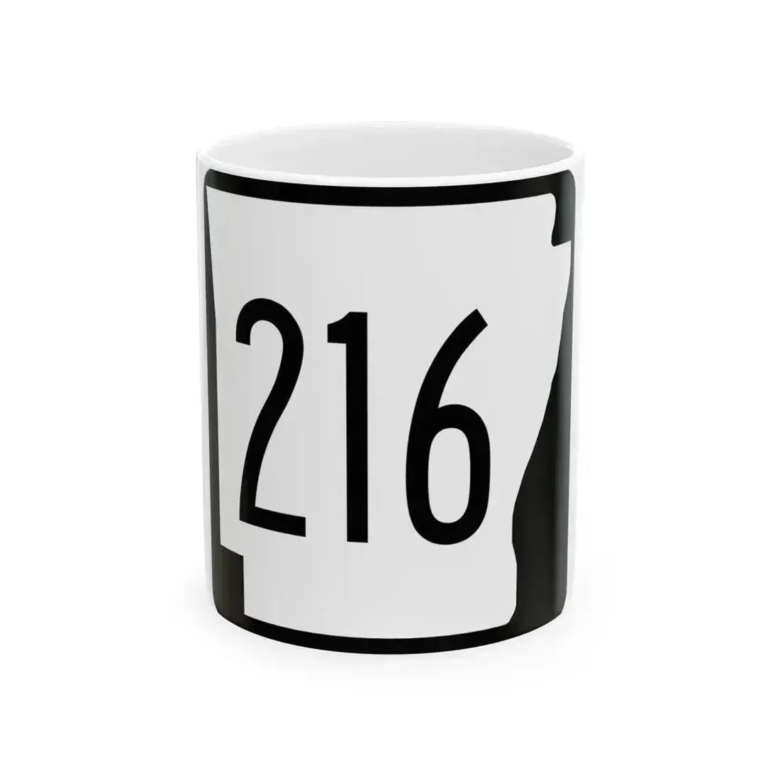 Arkansas 216 1970 (Arkansas) (Road Sign) White Coffee Mug 11oz - Go Mug Yourself