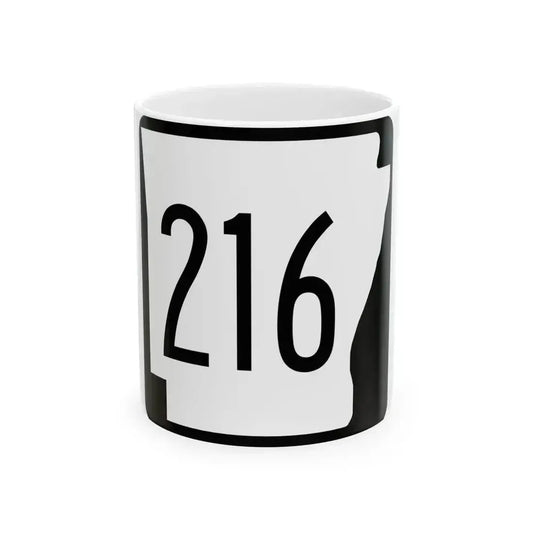 Arkansas 216 1970 (Arkansas) (Road Sign) White Coffee Mug 11oz - Go Mug Yourself