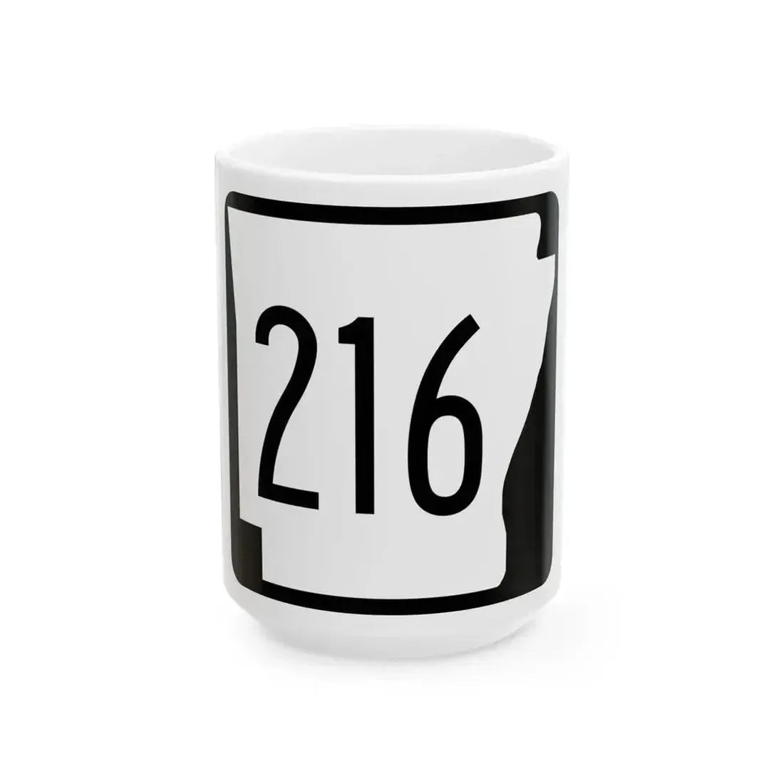Arkansas 216 1970 (Arkansas) (Road Sign) White Coffee Mug - Go Mug Yourself