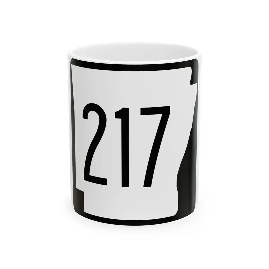 Arkansas 217 1970 (Arkansas) (Road Sign) White Coffee Mug 11oz - Go Mug Yourself