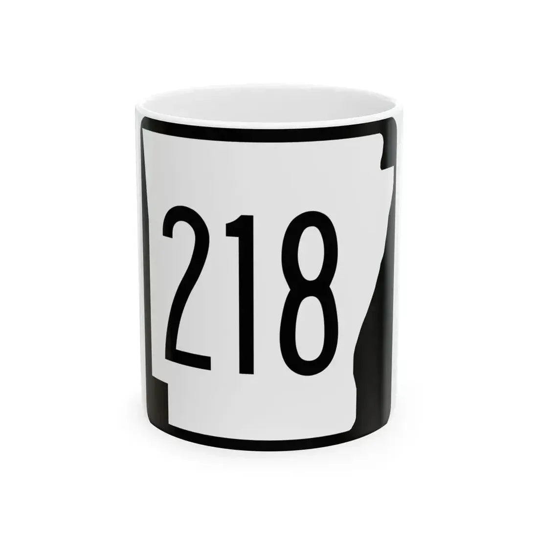 Arkansas 218 1970 (Arkansas) (Road Sign) White Coffee Mug 11oz - Go Mug Yourself