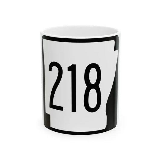 Arkansas 218 1970 (Arkansas) (Road Sign) White Coffee Mug 11oz - Go Mug Yourself