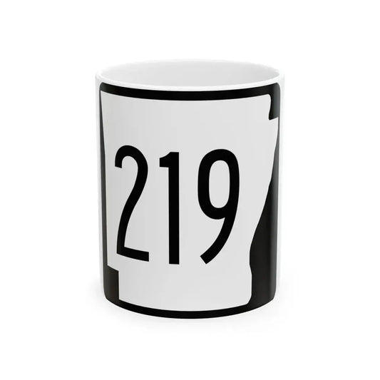 Arkansas 219 1970 (Arkansas) (Road Sign) White Coffee Mug 11oz - Go Mug Yourself