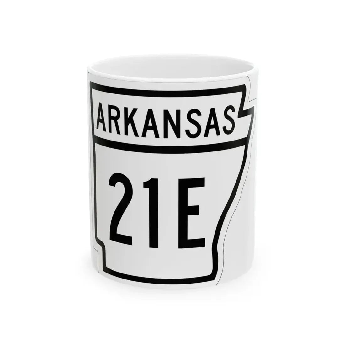 Arkansas 21E 1948 (Arkansas) (Road Sign) White Coffee Mug 11oz - Go Mug Yourself