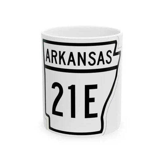 Arkansas 21E 1948 (Arkansas) (Road Sign) White Coffee Mug 11oz - Go Mug Yourself